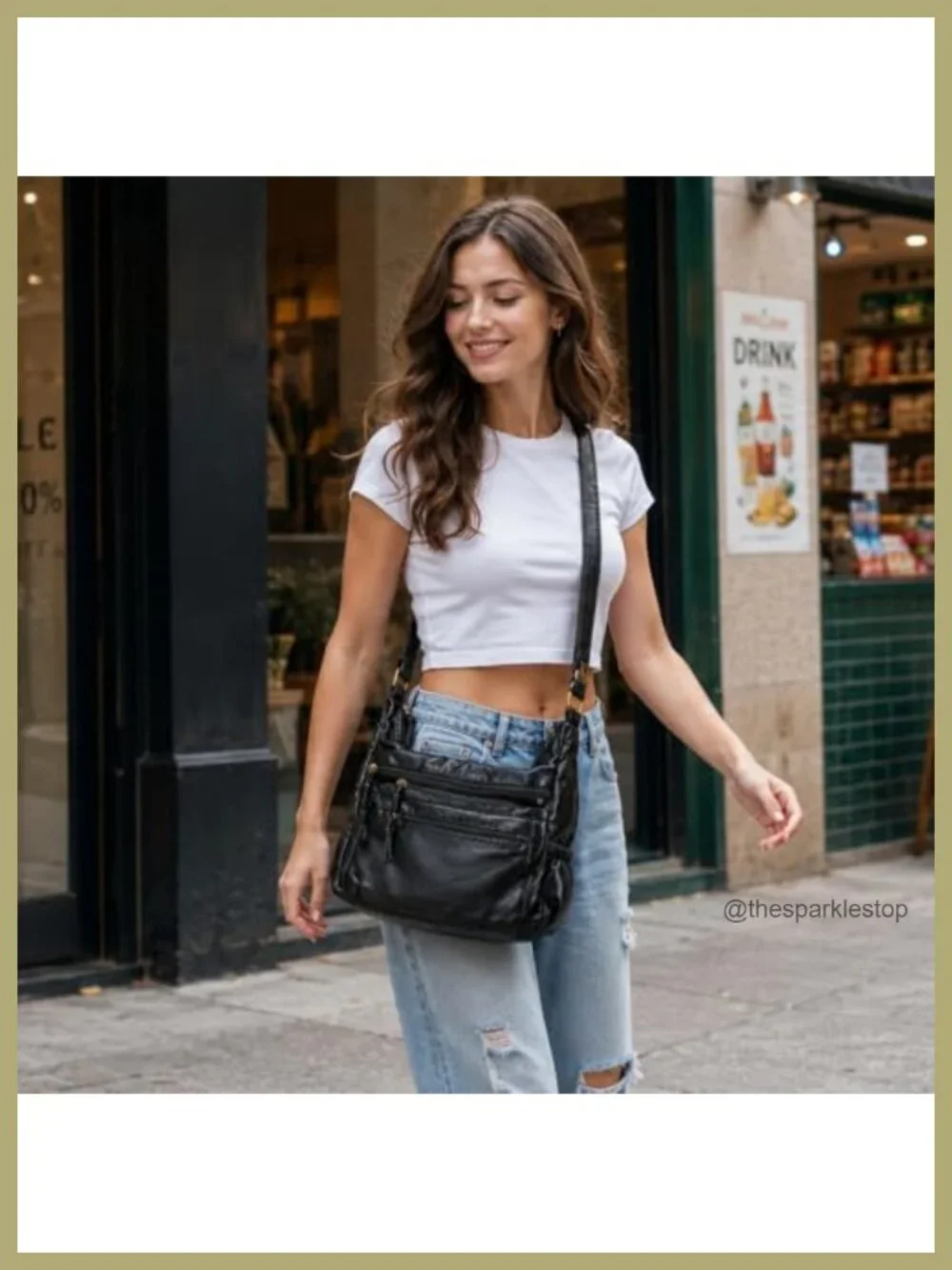 Soft Faux Leather Hobo Crossbody Bag with Multiple Zipper Pockets